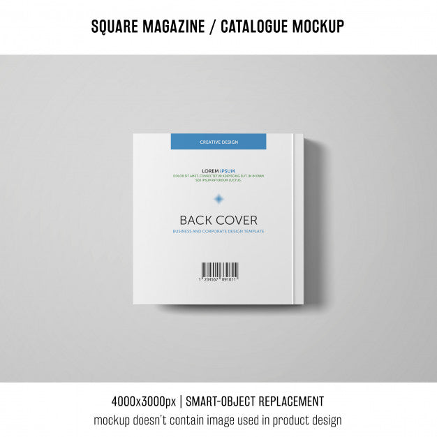 Free Square Magazine Or Catalogue Mockup Psd