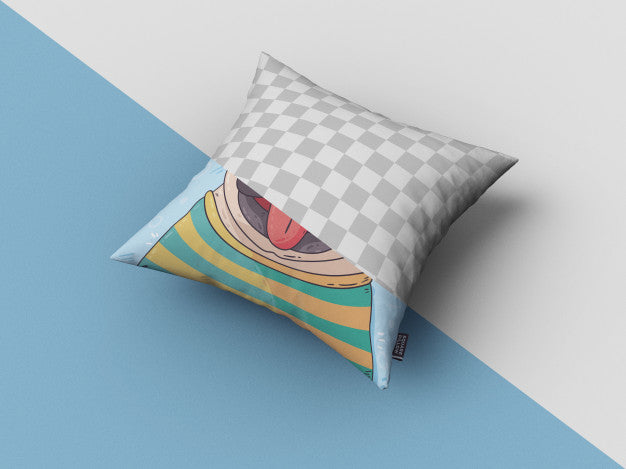 Free Square Pillow Mockup Psd