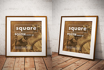 Free Square Poster Mockup