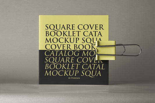 Free Square Psd Brochure Mockup Vol 2
