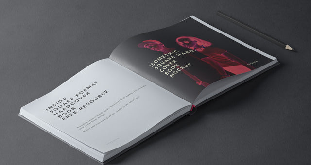 Free Square Psd Hardcover Book Mockup 2