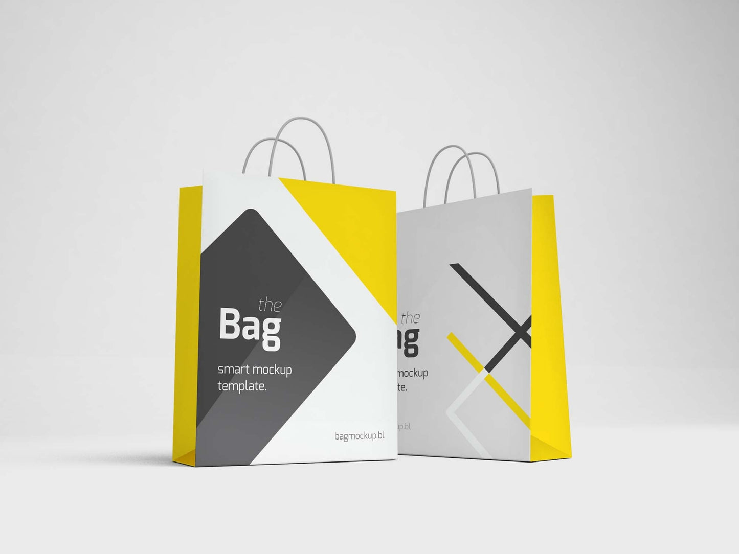 Free Square Shopping Bag Mockup