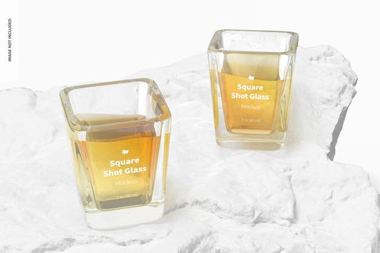 Free Square Shot Glasses Mockup Psd