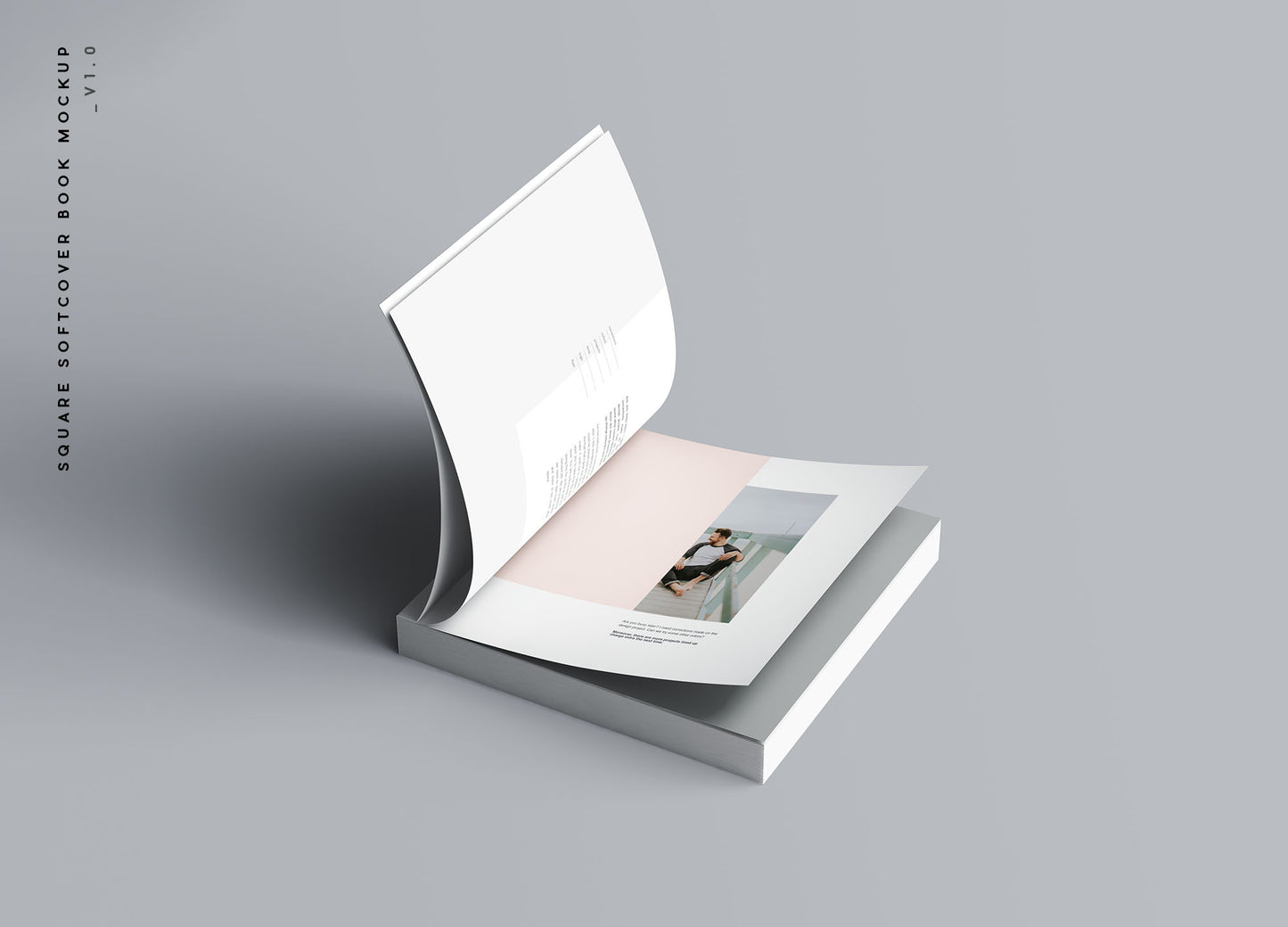 Free Square Softcover Book Mockup