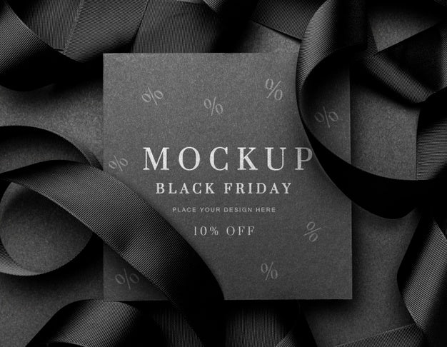 Free Squared Card Black Friday Sales Mock-Up Psd