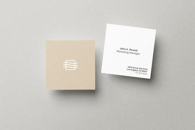 Free Squared Card Mockup Psd