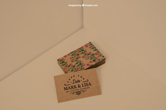 Free Stack Of Business Cards In Corner Psd