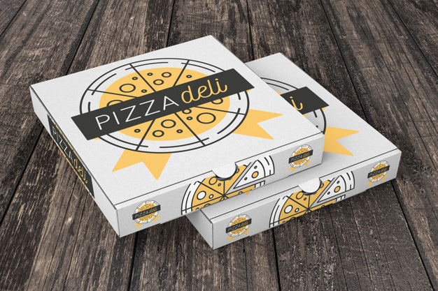 Free Stacked Pizza Box Mockup Psd