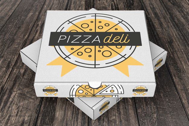 Free Stacked Pizza Box Mockup Psd