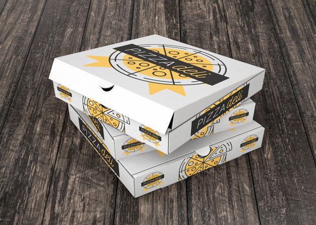 Free Stacked Pizza Box Mockup Psd