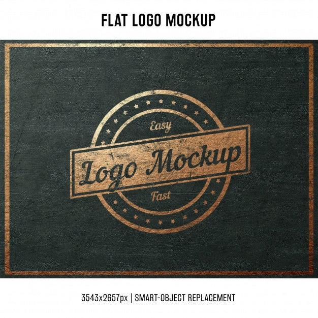 Free Stamped Logo Mock Up Psd