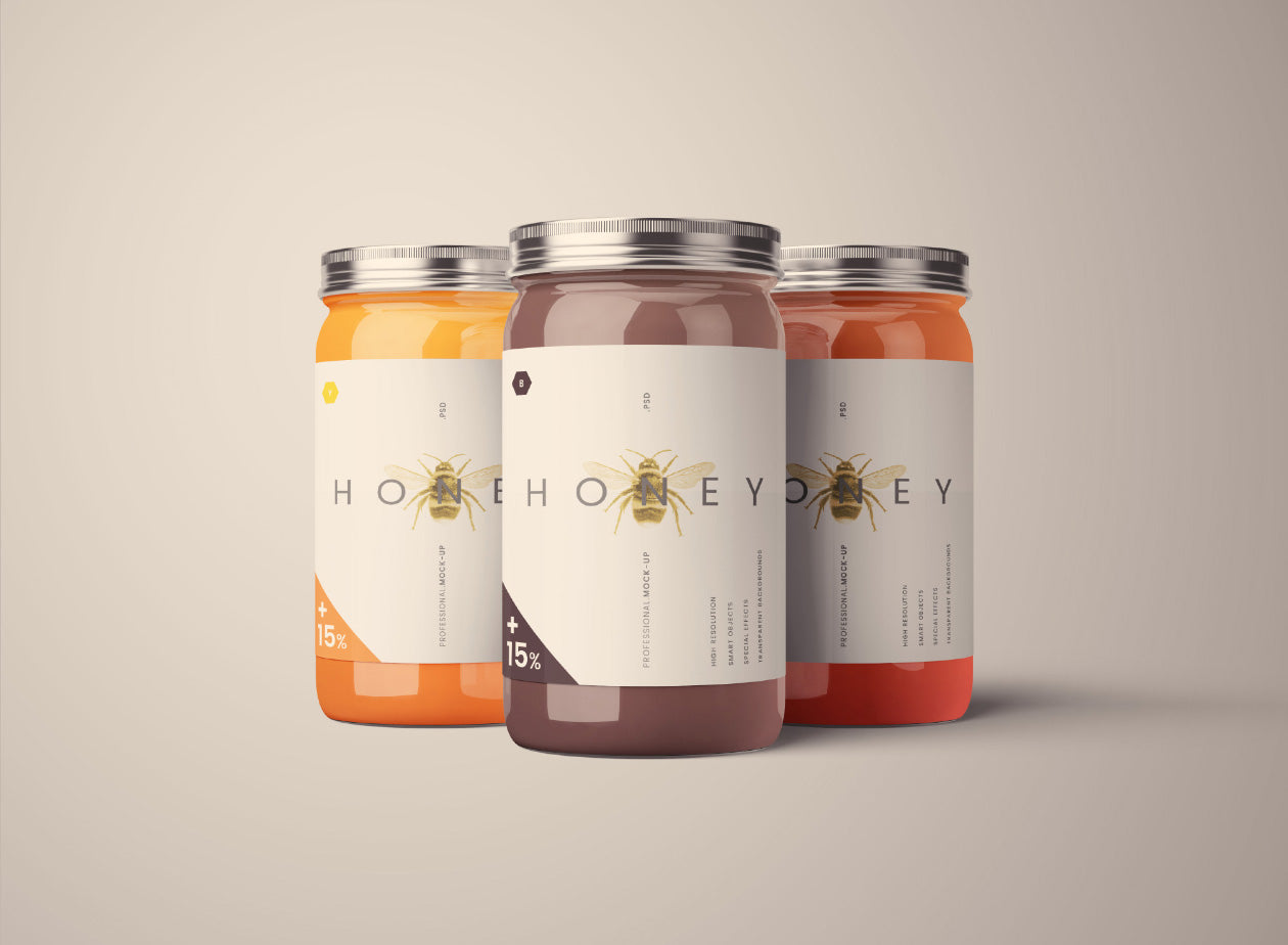 Free Standard Glass Jar Mockups