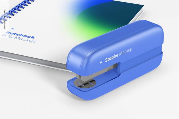 Free Stapler Mockup, Perspective Psd