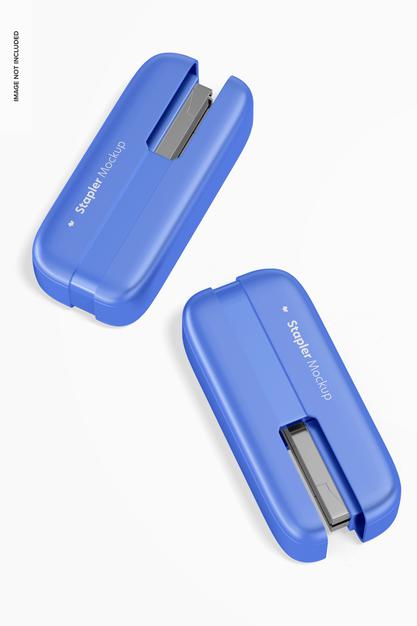 Free Staplers Mockup, Floating Psd