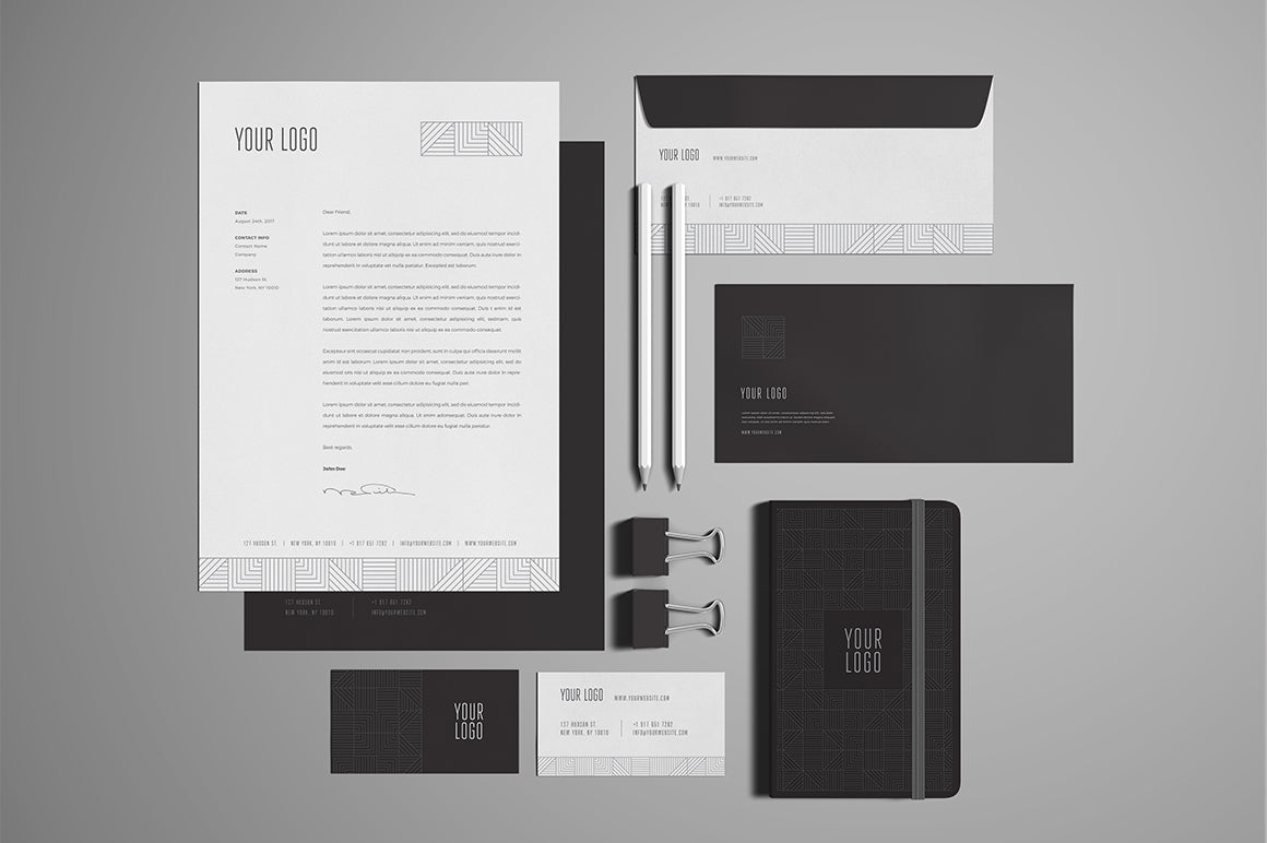 Free Stationary Items Mock-Up