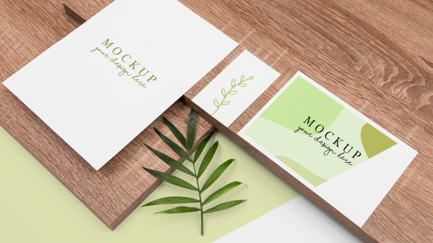 Free Stationery And Wood Assortment High Angle Psd