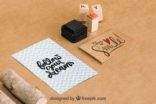 Free Stationery Cardboard Concept Psd