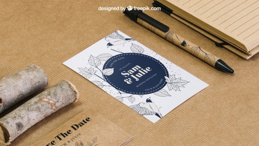 Free Stationery Cardboard Concept Psd