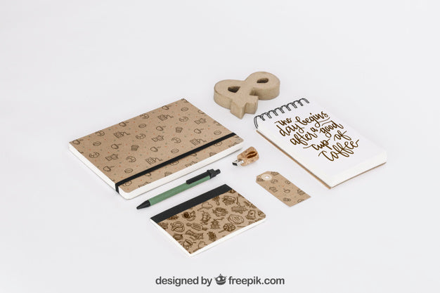 Free Stationery Concept With Office Supplies Psd