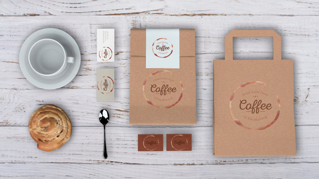 Free Stationery Mockup For Coffee Shop Psd