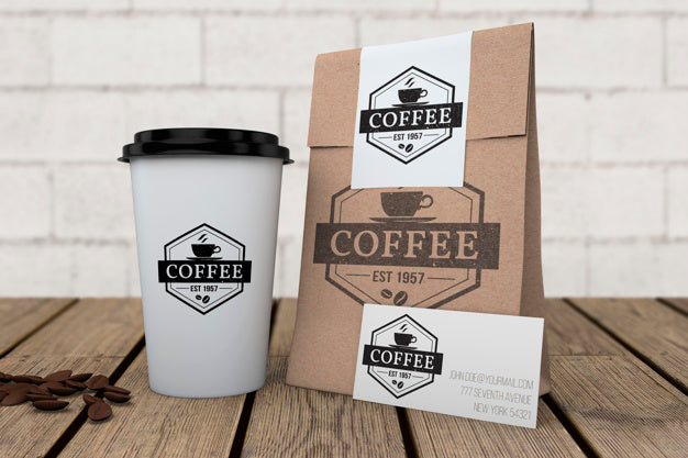 Free Stationery Mockup For Coffee Shop Psd