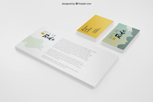 Free Stationery Mockup With Banner And Business Cards Psd
