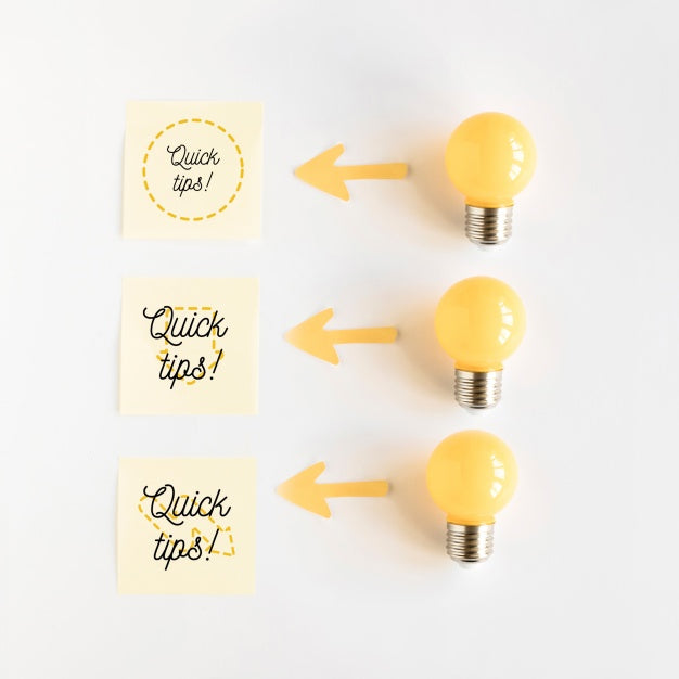 Free Sticky Notes Mockup With Tips Concept Psd