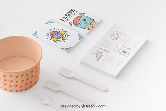 Free Still Life Ice Cream Concept Psd