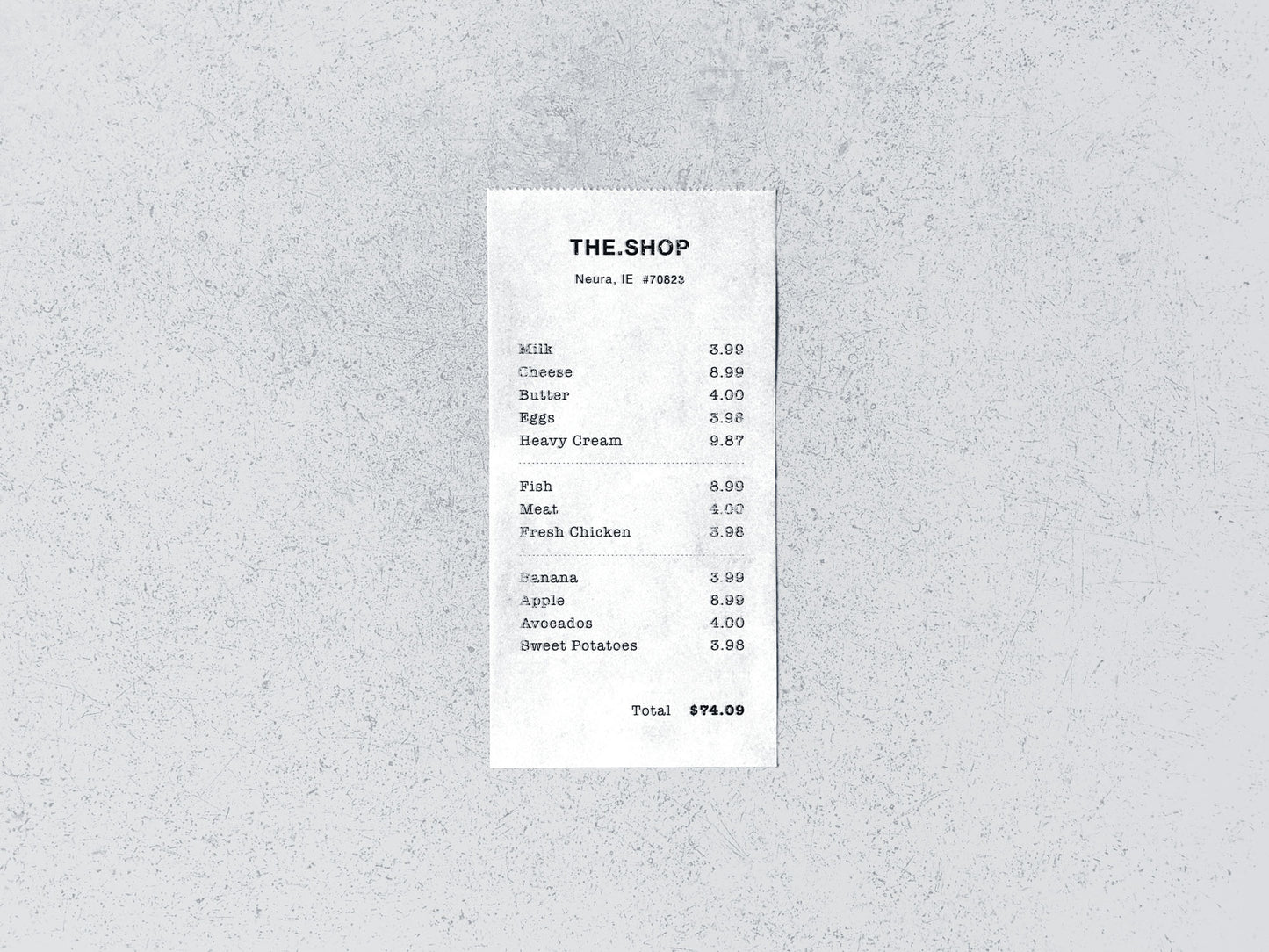 Free Store Receipt Mockup