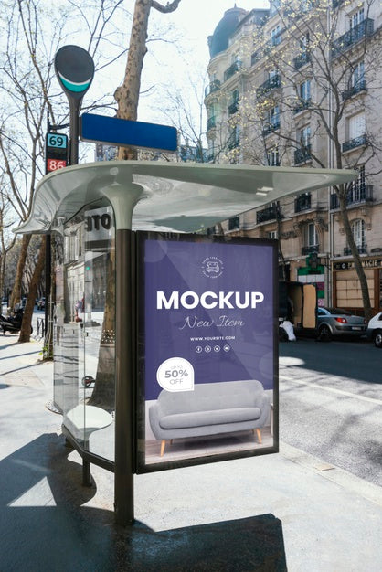 Free Street Billboard Display Mock-Up Outside Psd