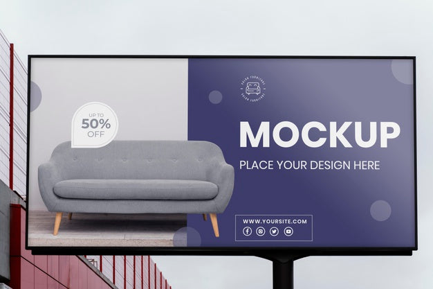 Free Street Billboard Display Mock-Up Psd