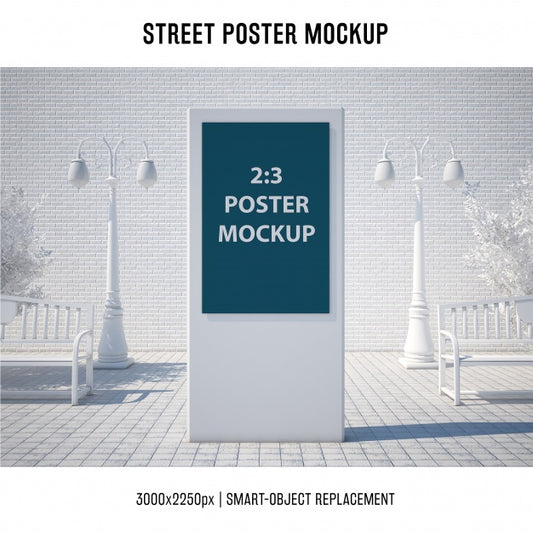 Free Street Poster Mockup Psd