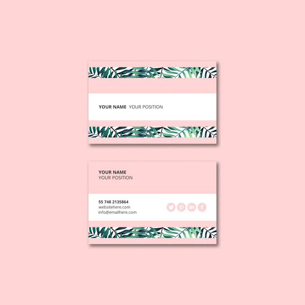 Free Stylish Business Card Mockup Psd