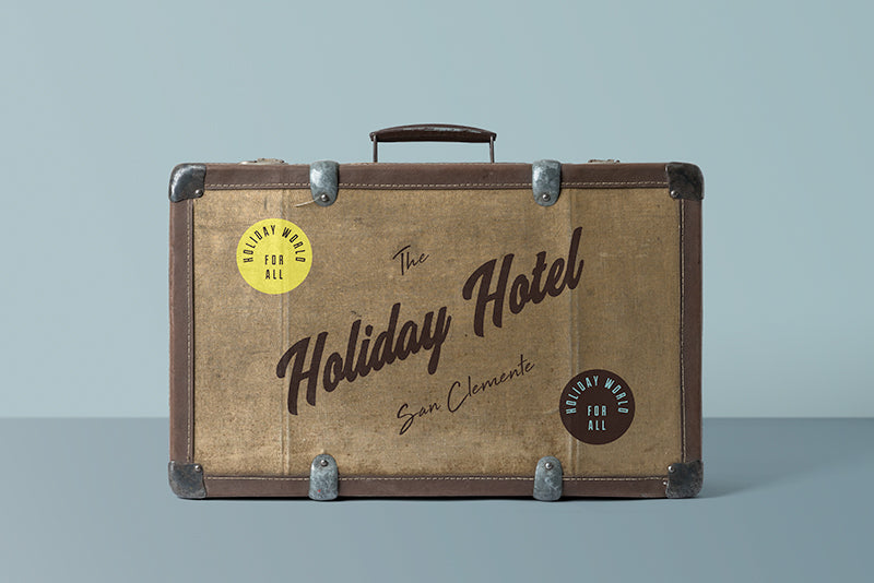 Free Suitcase Mockup