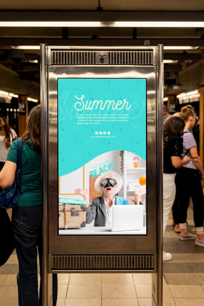 Free Summer Billboard Mock-Up Psd