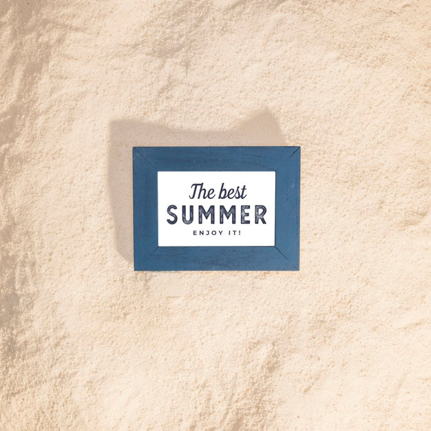 Free Summer Mockup With Marine Elements Psd