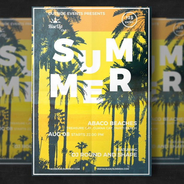 Free Summer Travel Flyer Psd