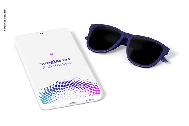 Free Sunglasses Mockup, Right View Psd