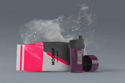 Free Supplements Splash Concept Mock-Up Psd