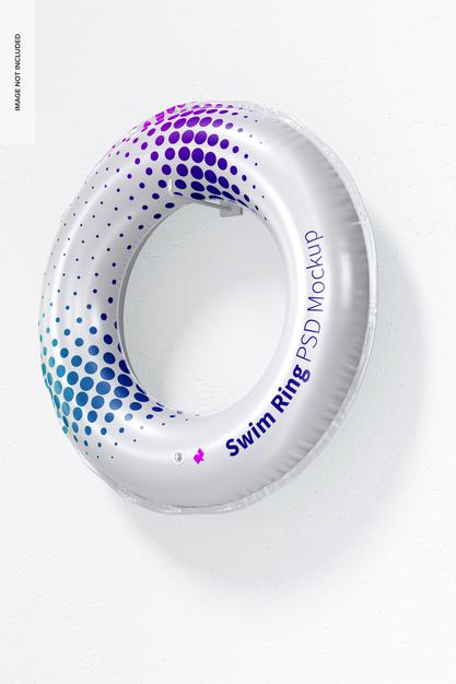 Free Swim Ring Hanging On Wall Mockup Psd