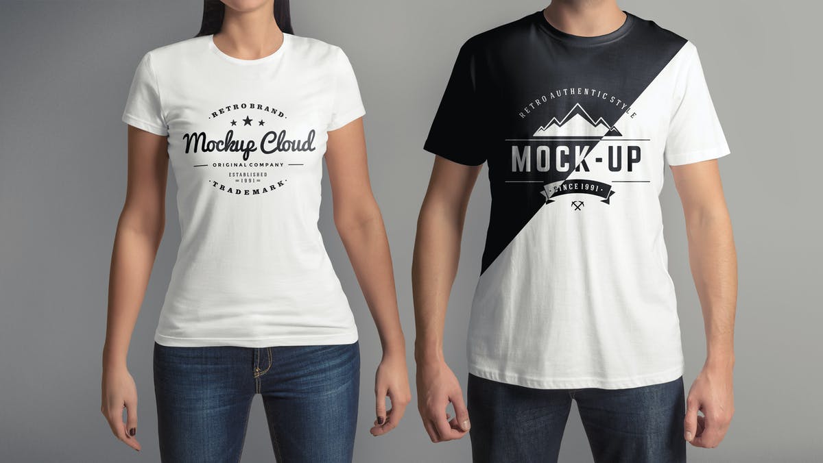 Free T-Shirt Female Mockup