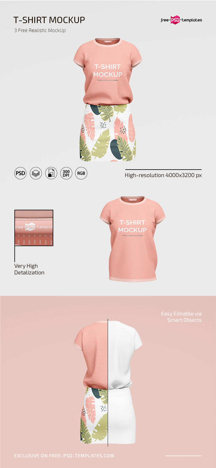 Free T-Shirt Mockup Psd