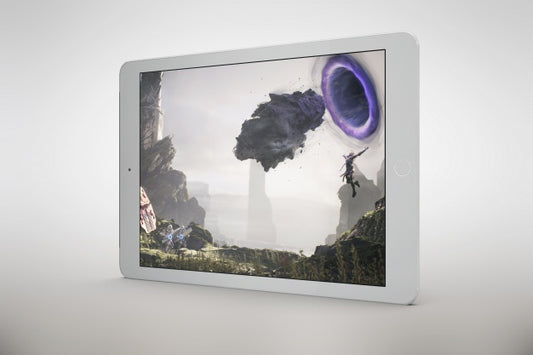 Free Tablet Mock Up Lateral View Psd