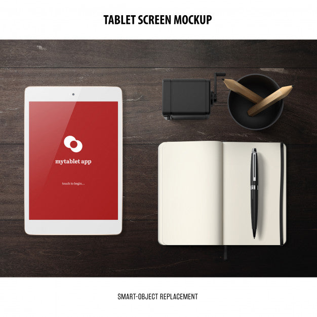 Free Tablet Screen Mockup Psd