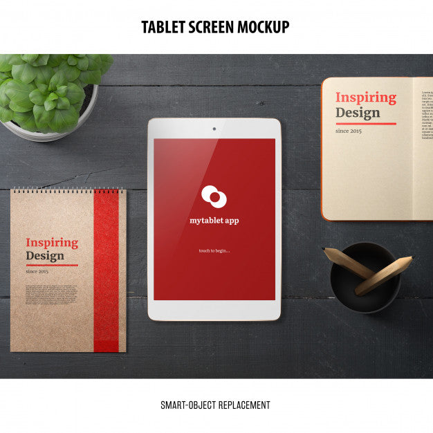 Free Tablet Screen Mockup Psd