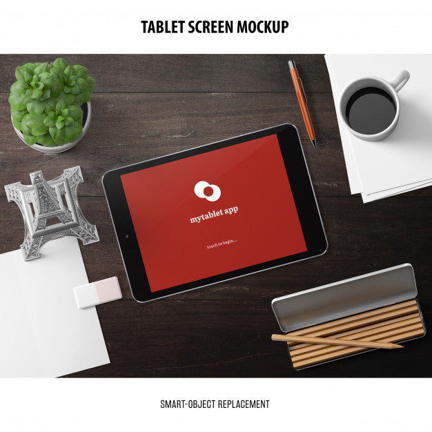 Free Tablet Screen Mockup Psd