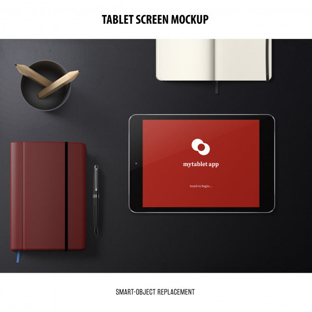 Free Tablet Screen Mockup Psd