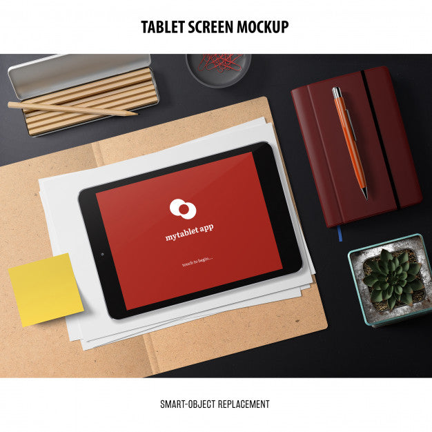 Free Tablet Screen Mockup Psd