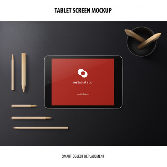 Free Tablet Screen Mockup Psd