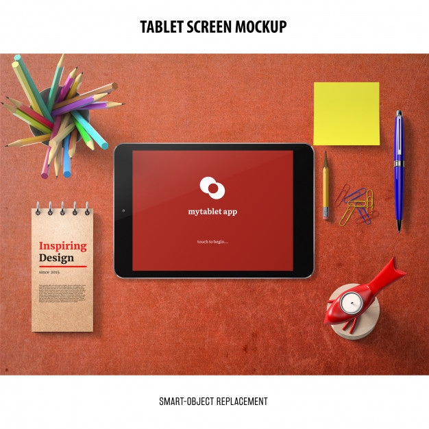 Free Tablet Screen Mockup Psd